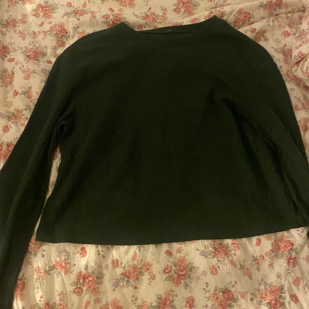 Dark Green Long Sleeve Top